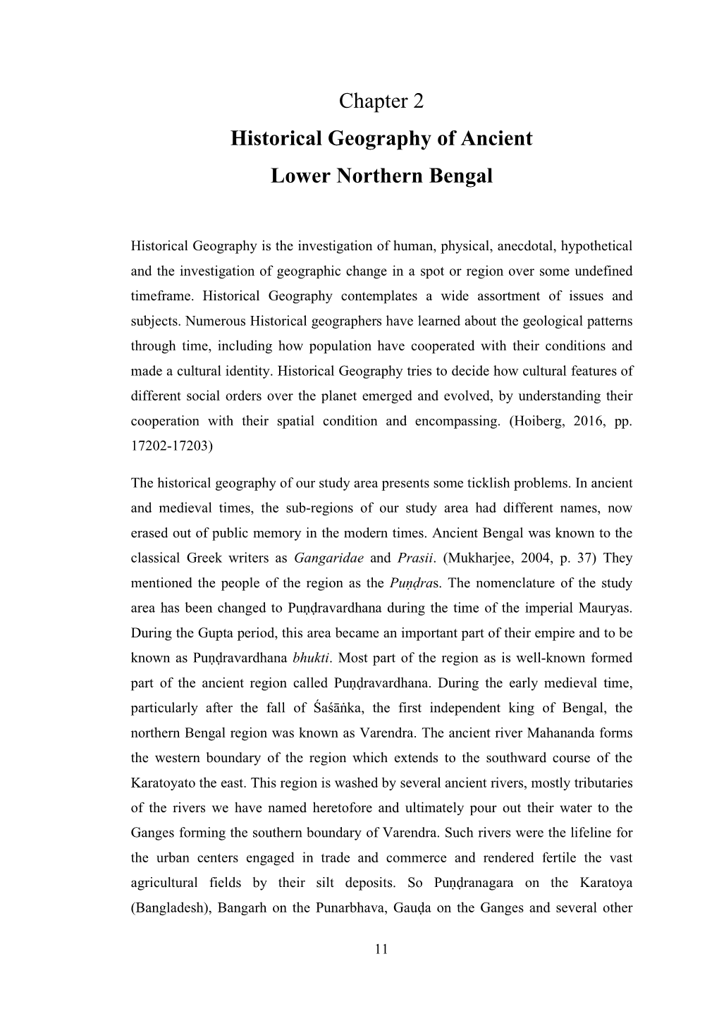 Chapter 2 Historical Geography of Ancient Lower Northern Bengal