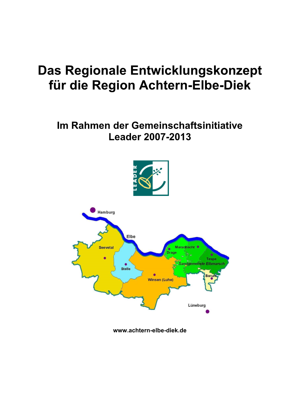 Das Regionale Entwicklungskonzept Für Die Region Achtern-Elbe-Diek