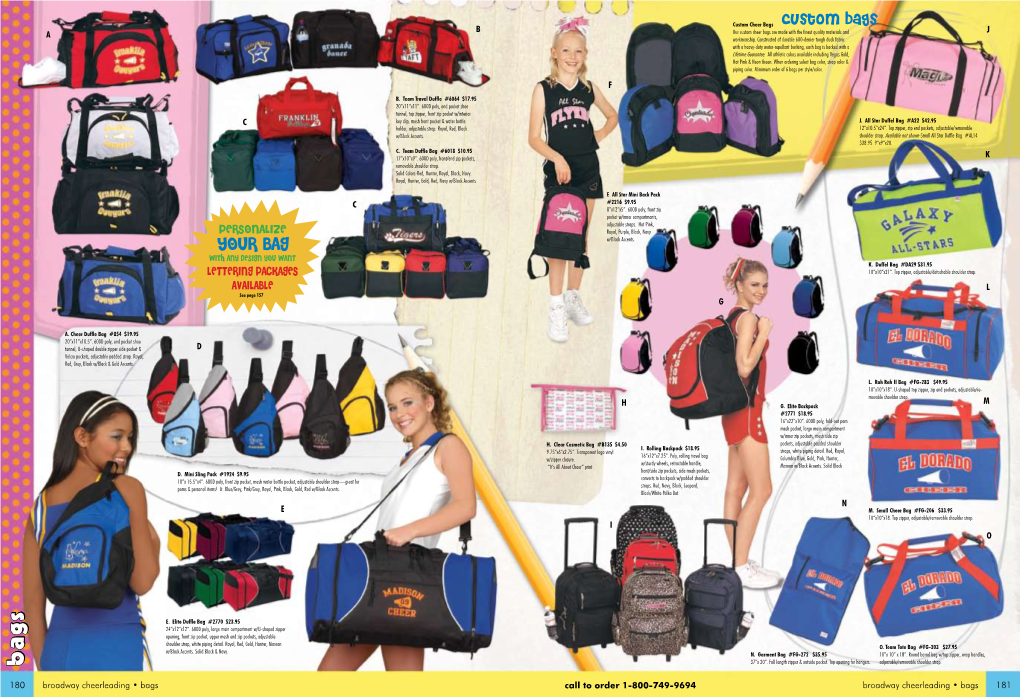 Custom Bags B J a Our Custom Cheer Bags Are Made with the Finest Quality Materials and Workmanship
