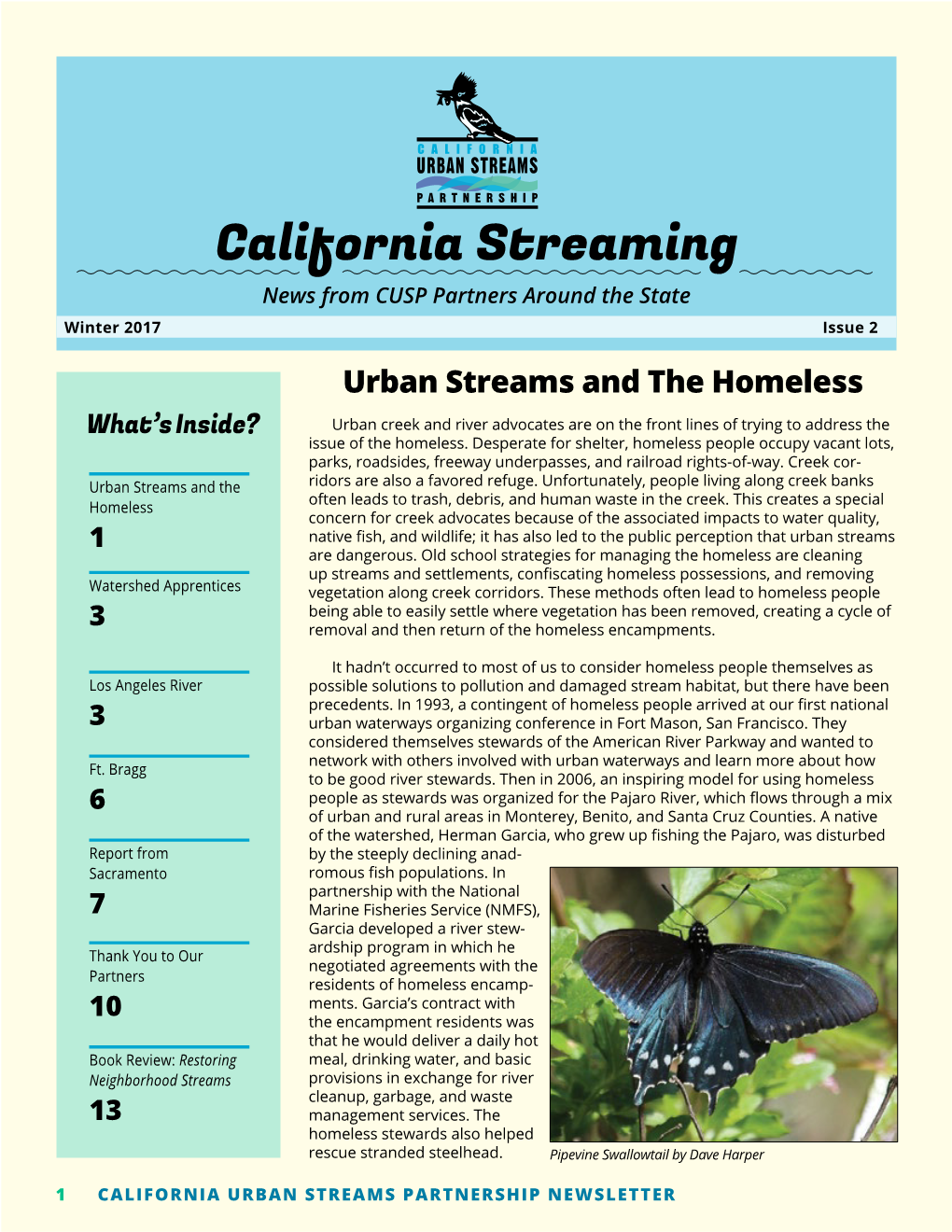 California Streaming News from CUSP Partners Around the State Winter 2017 Issue 2