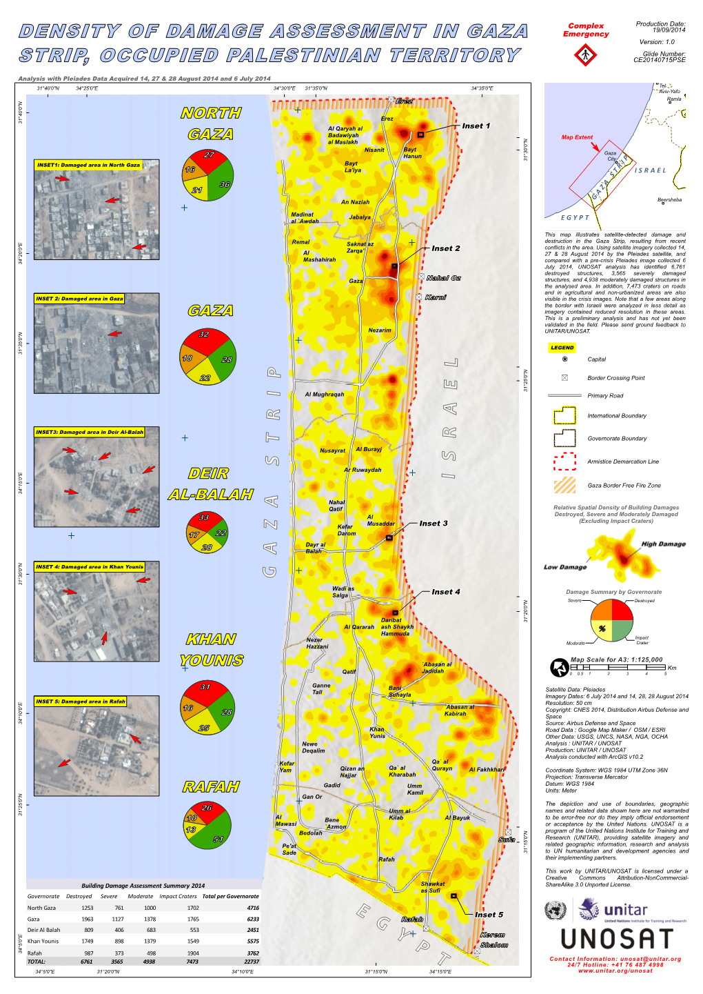 UNOSAT A3 Density Map Gaz