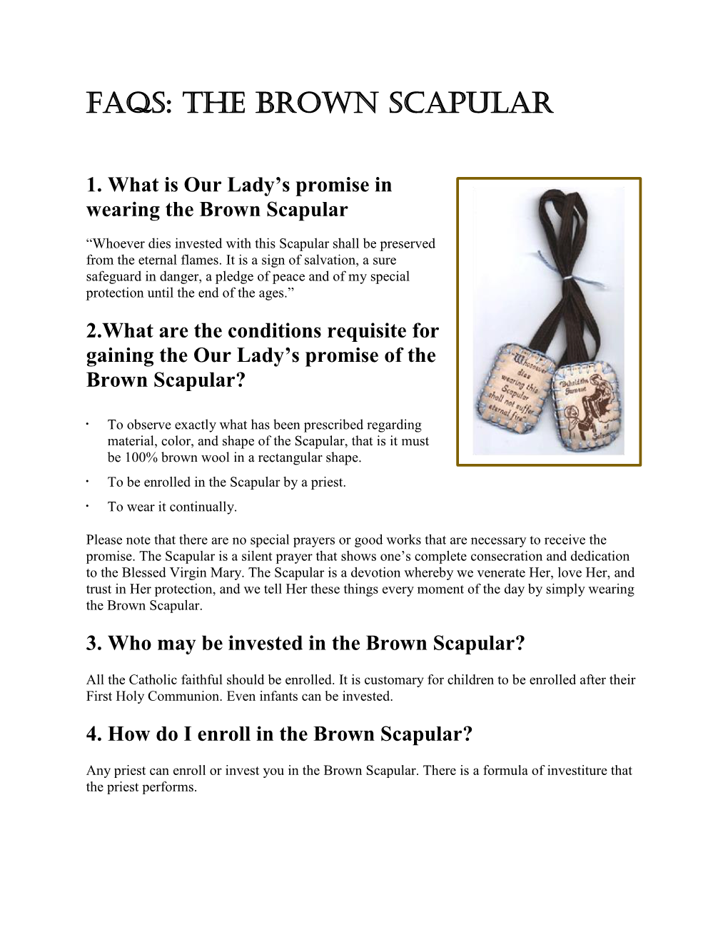 The Brown Scapular