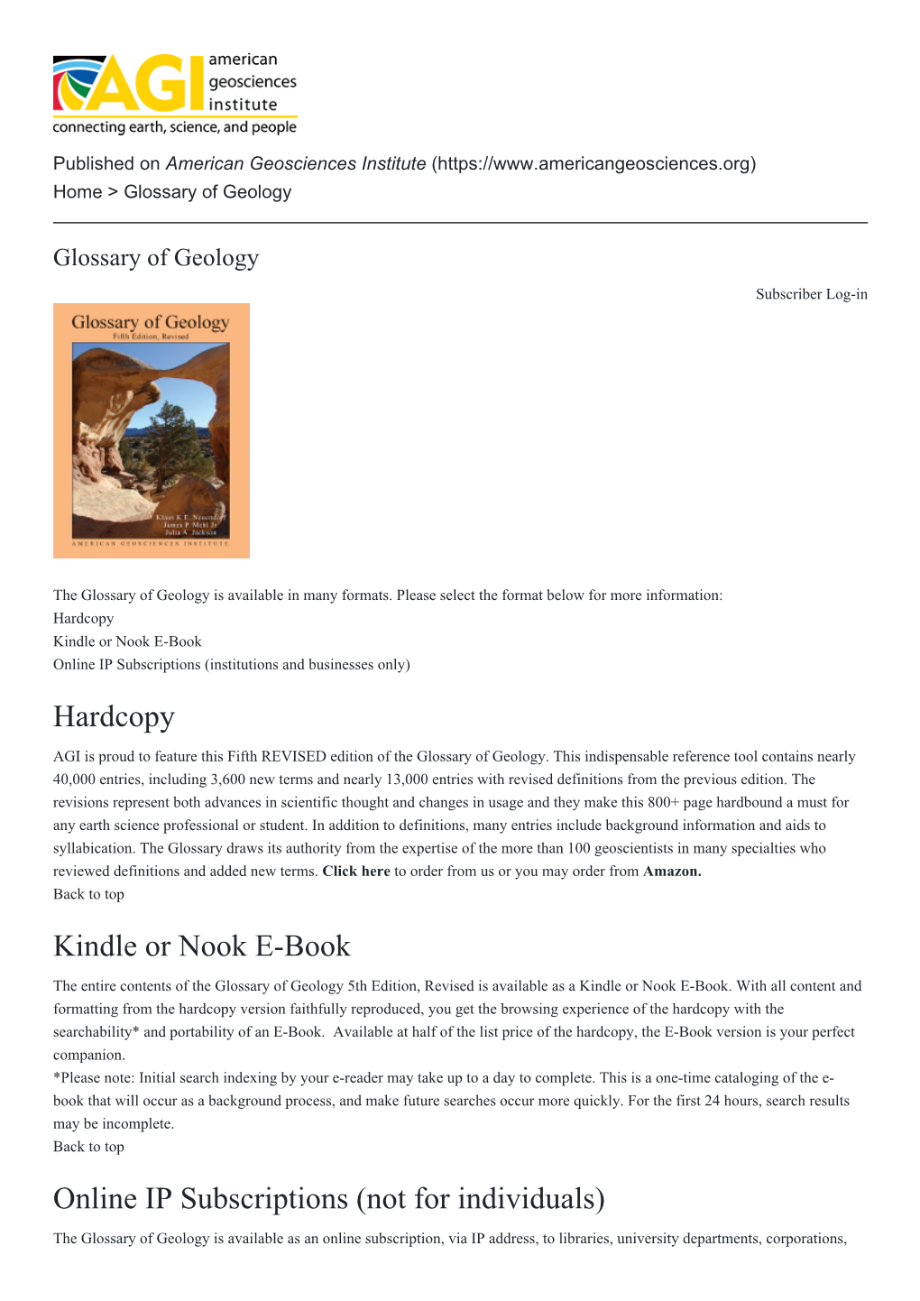 Glossary of Geology