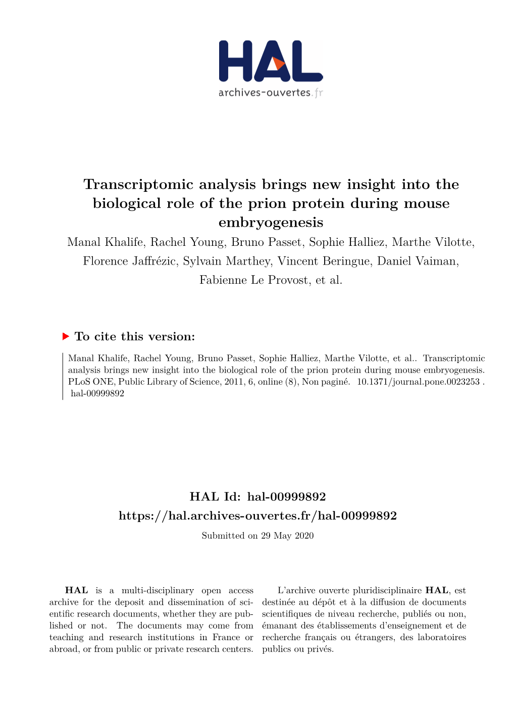 Transcriptomic Analysis Brings New Insight Into the Biological Role of The