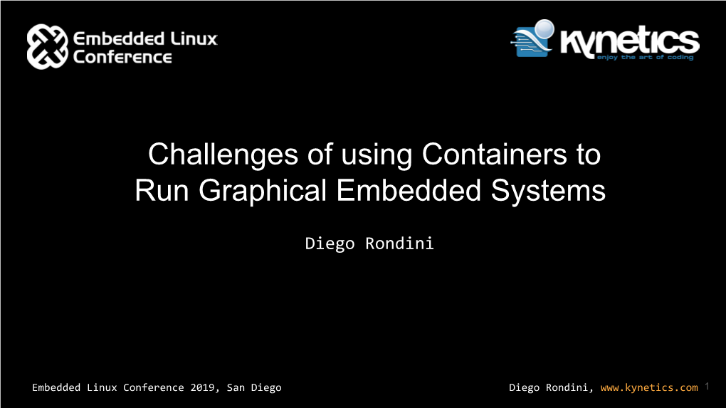 Challenges of Using Containers to Run Graphical Embedded Systems