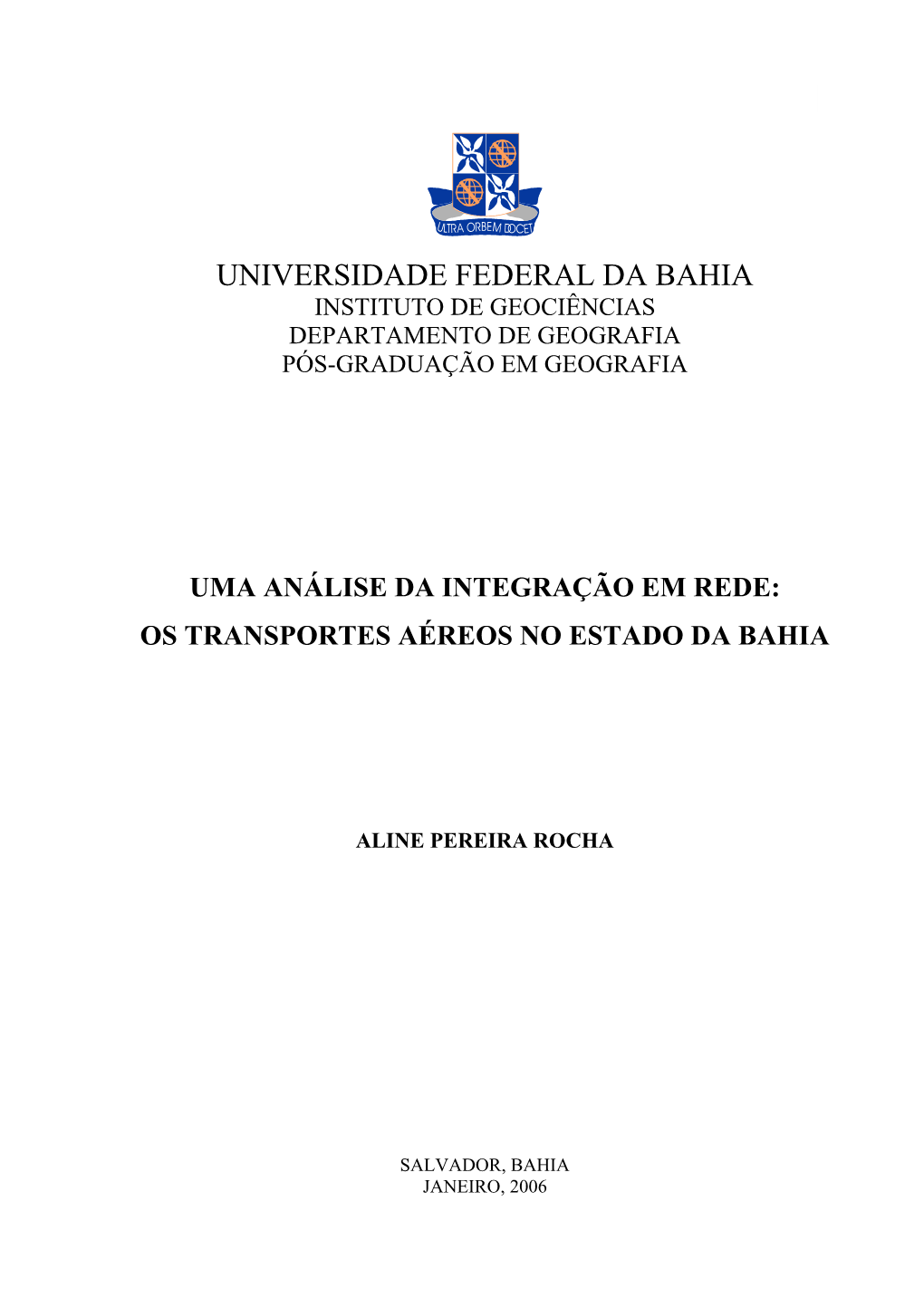 Os Transportes Aéreos No Estado Da Bahia