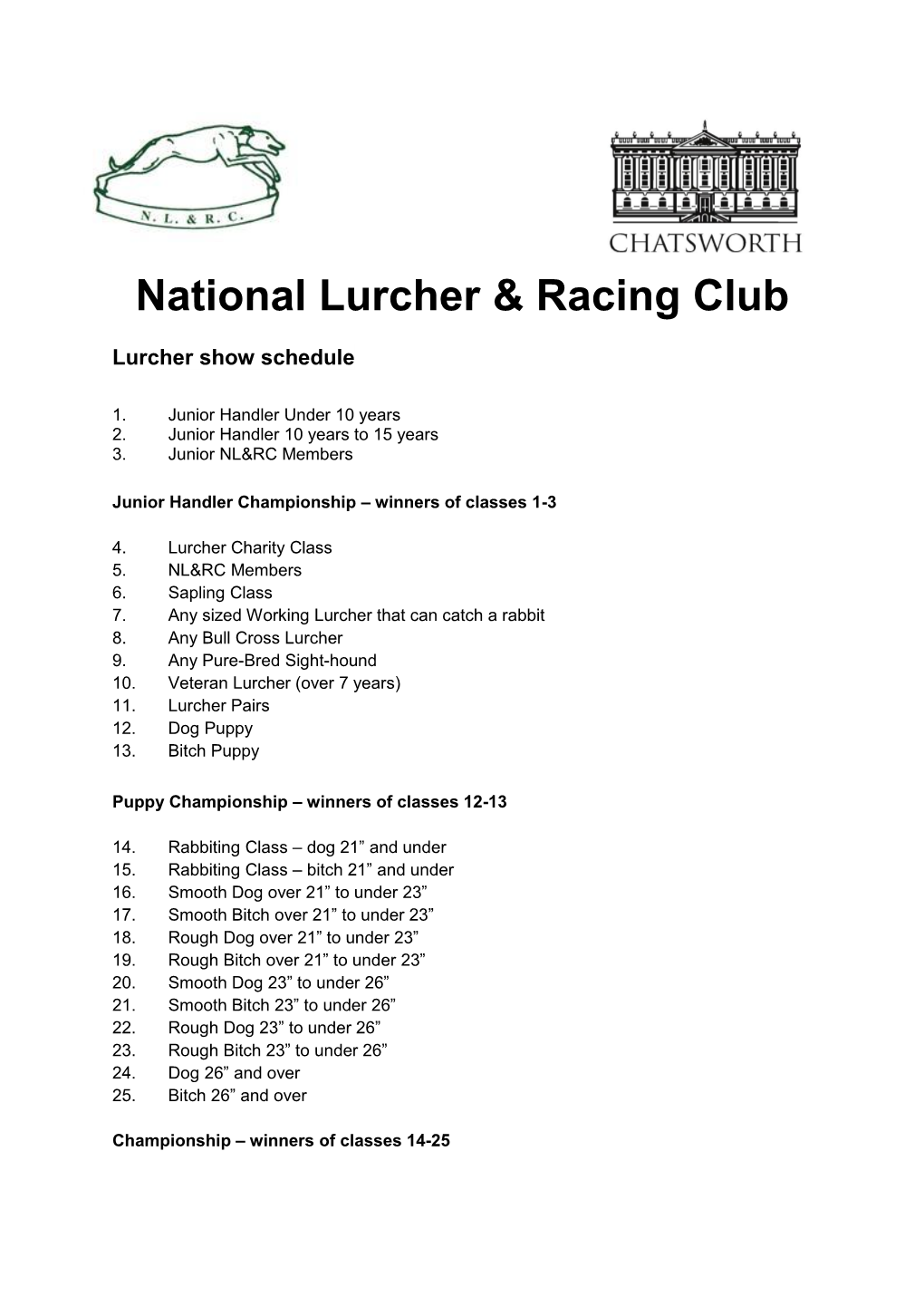 National Lurcher & Racing Club