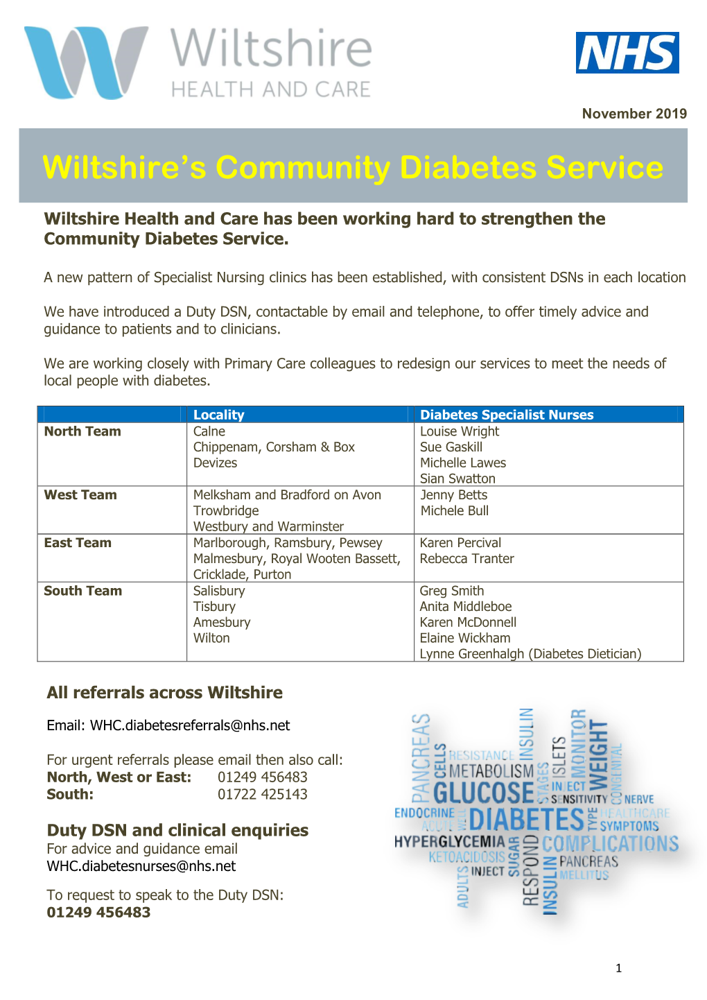 Wiltshire's Community Diabetes Service