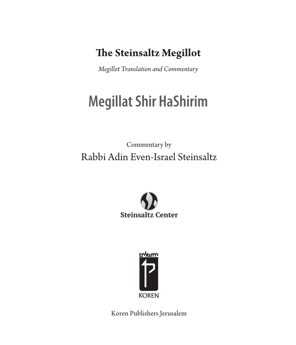 Megillat Shir Hashirim