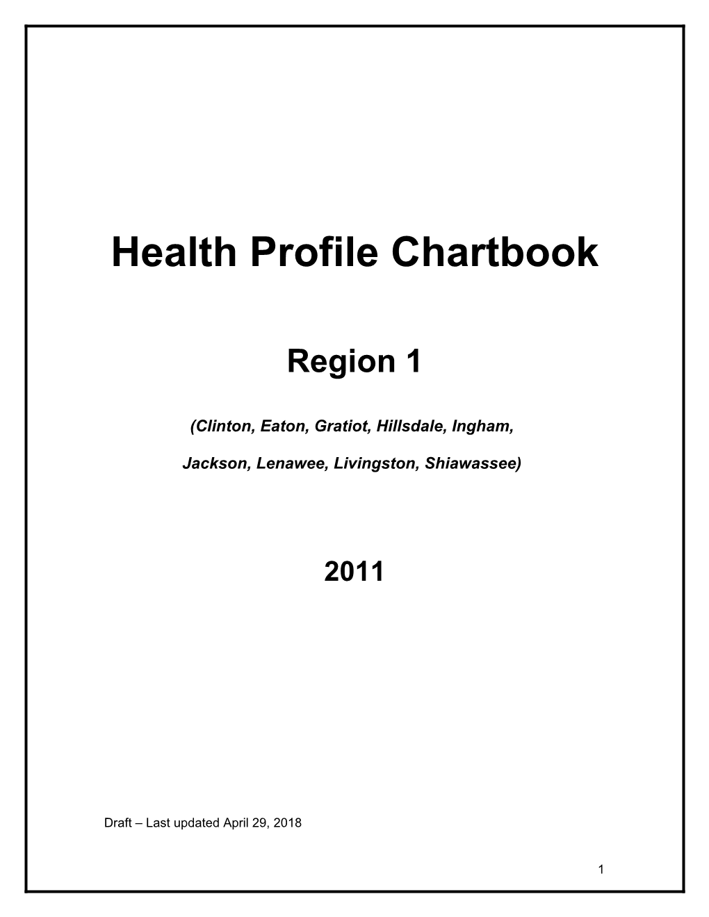 Michigan S Health Profile Chartbook