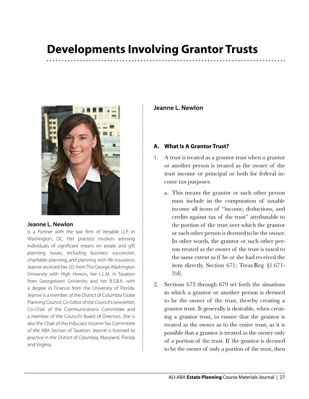 Developments Involving Grantor Trusts