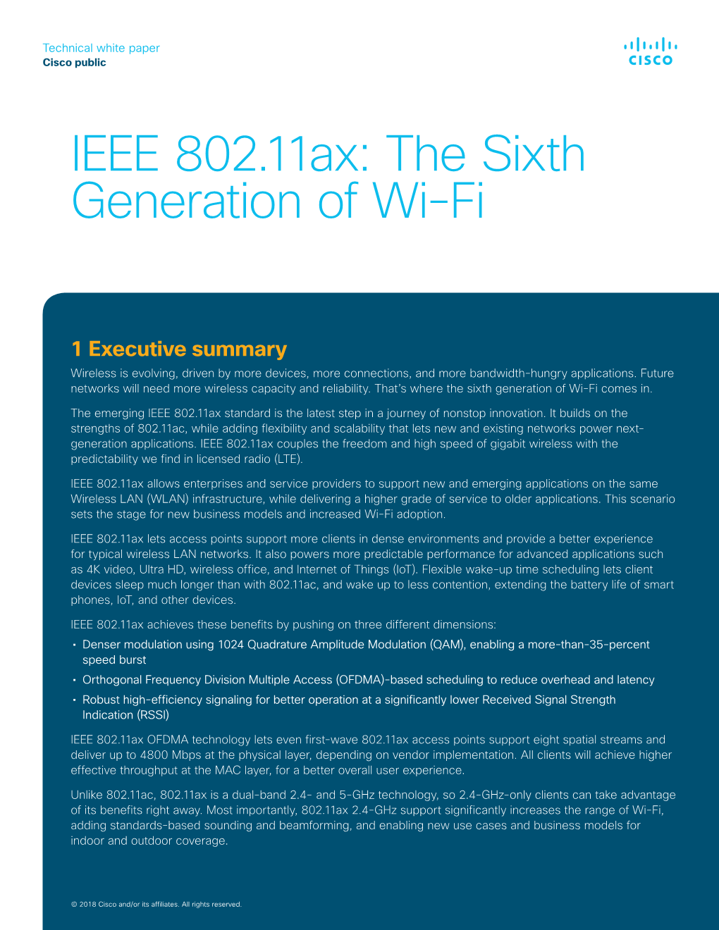 IEEE 802.11Ax: the Sixth Generation of Wi-Fi