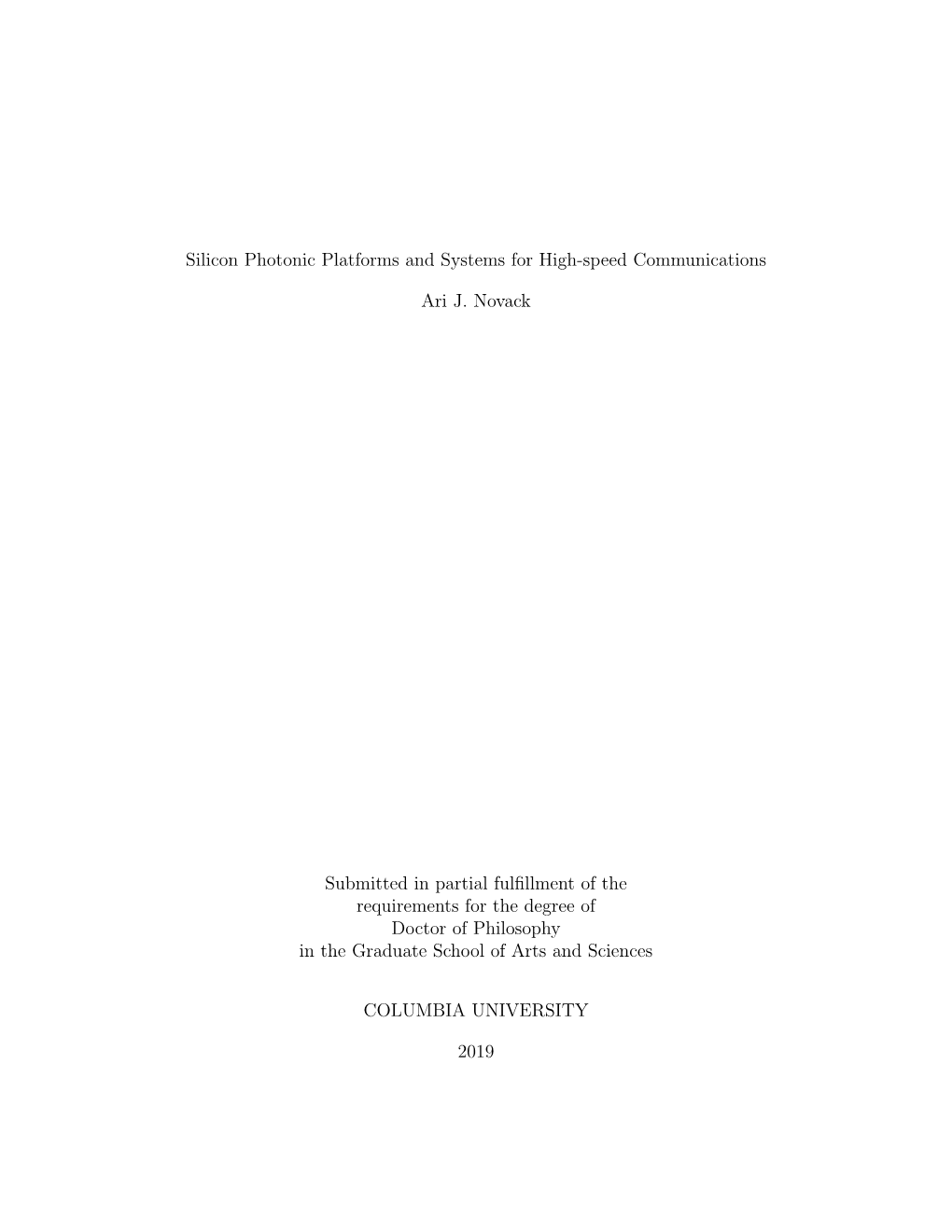 Silicon Photonic Platforms and Systems for High-Speed Communications