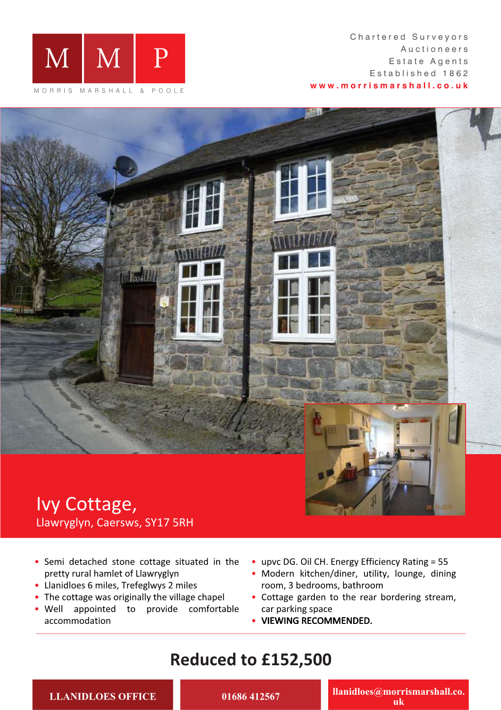 Ivy Cottage, Llawryglyn, Caersws, SY17 5RH