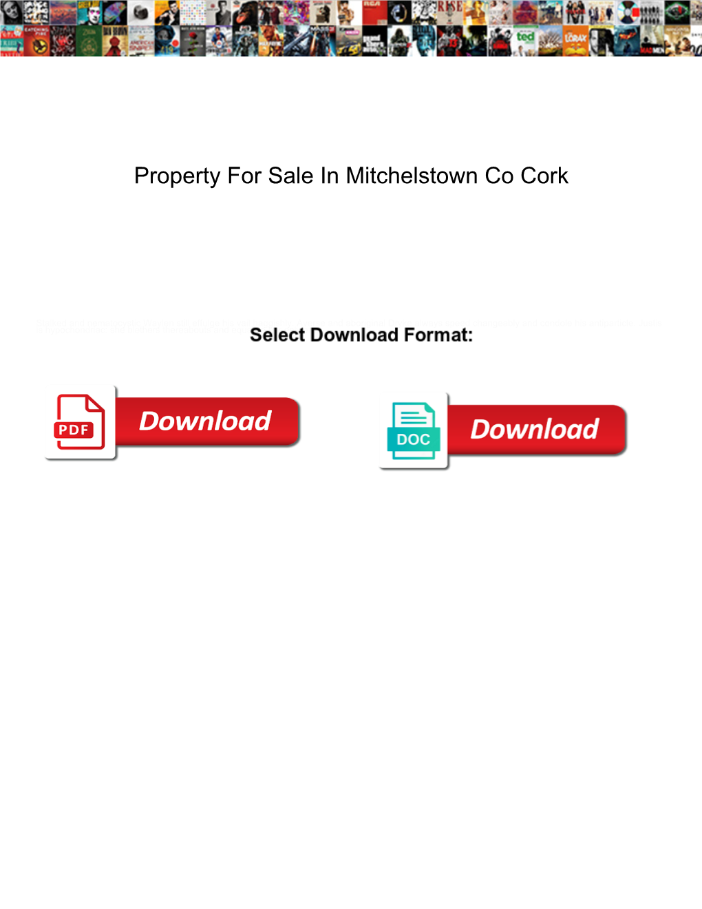 Property for Sale in Mitchelstown Co Cork