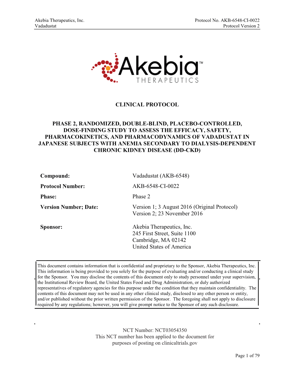 Clinical Protocol Phase 2, Randomized