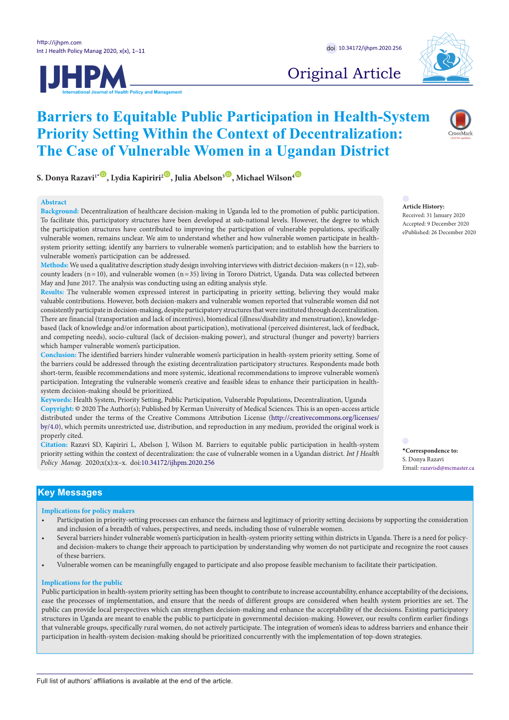 Barriers to Equitable Public Participation in Health-System