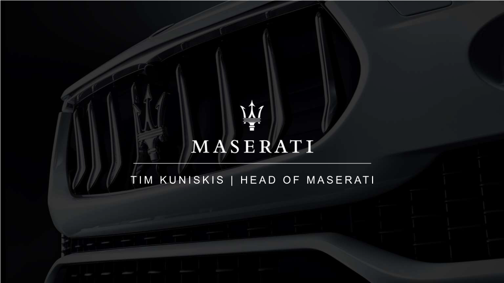 Maserati Safe Harbor Statement