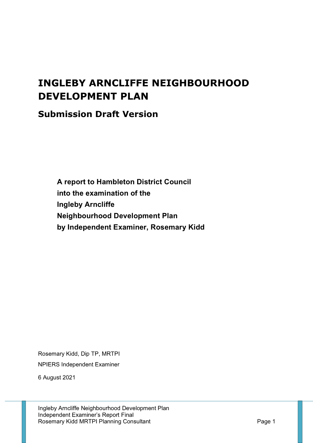 Ingleby Arncliffe Neighbourhood Development Plan