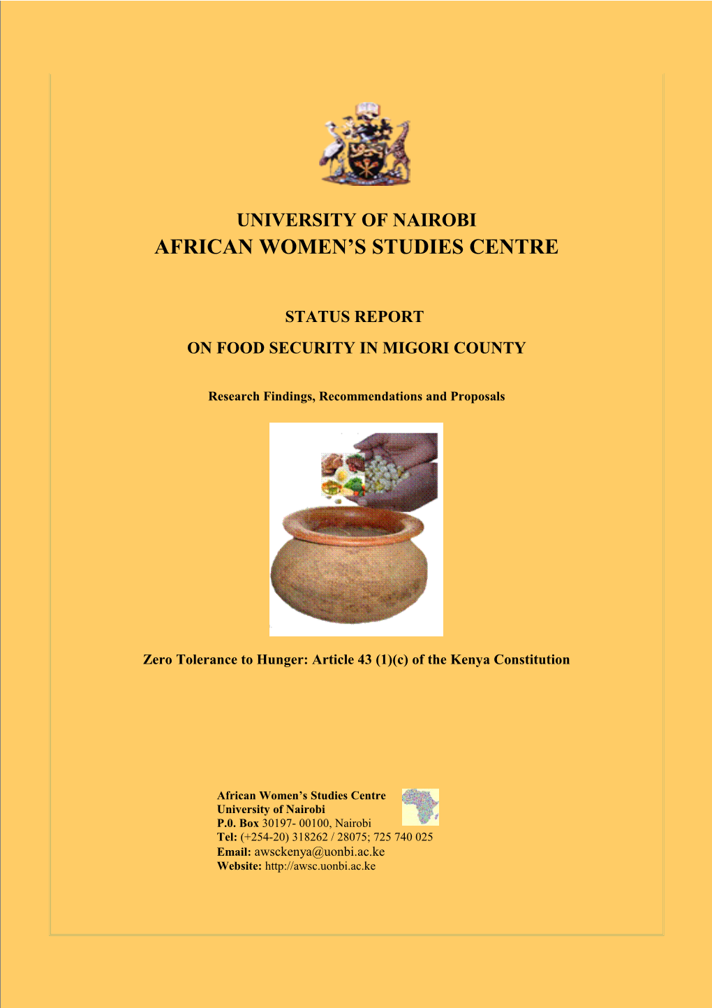 African Women S Studies Centre