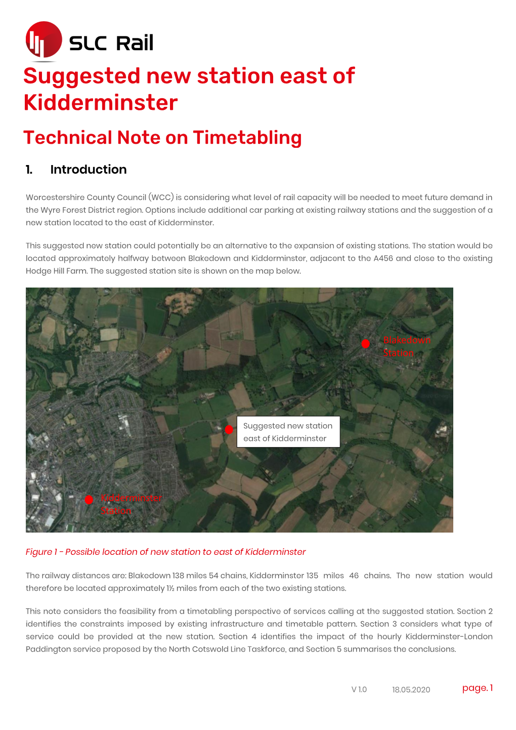 Suggested New Station East of Kidderminster Technical Note on Timetabling