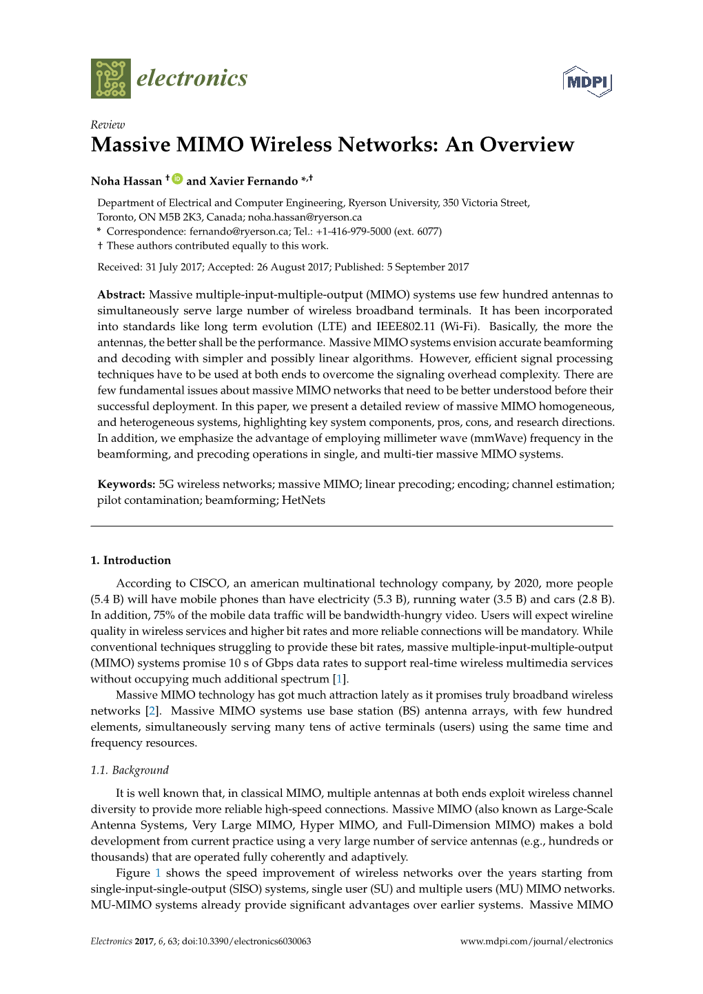 Massive MIMO Wireless Networks: an Overview