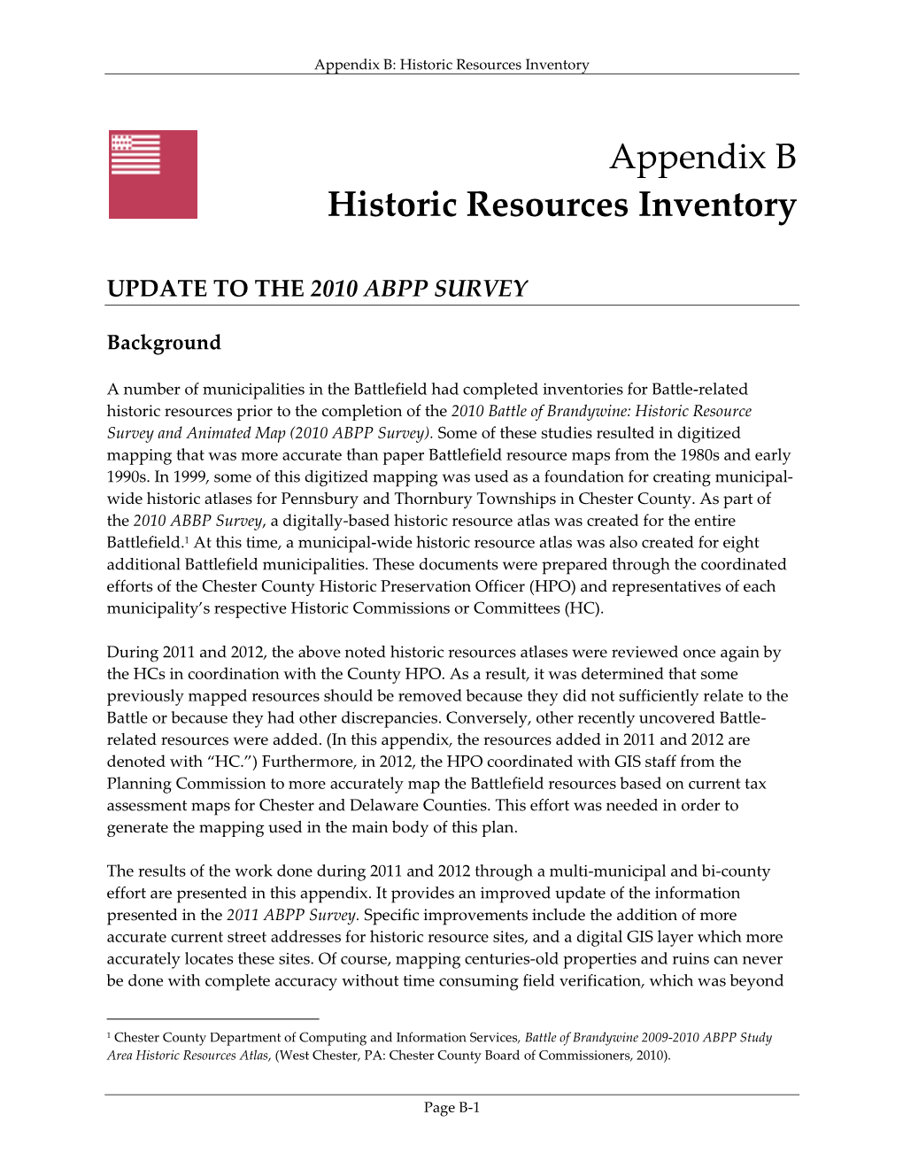 Appendix B Historic Resources Inventory