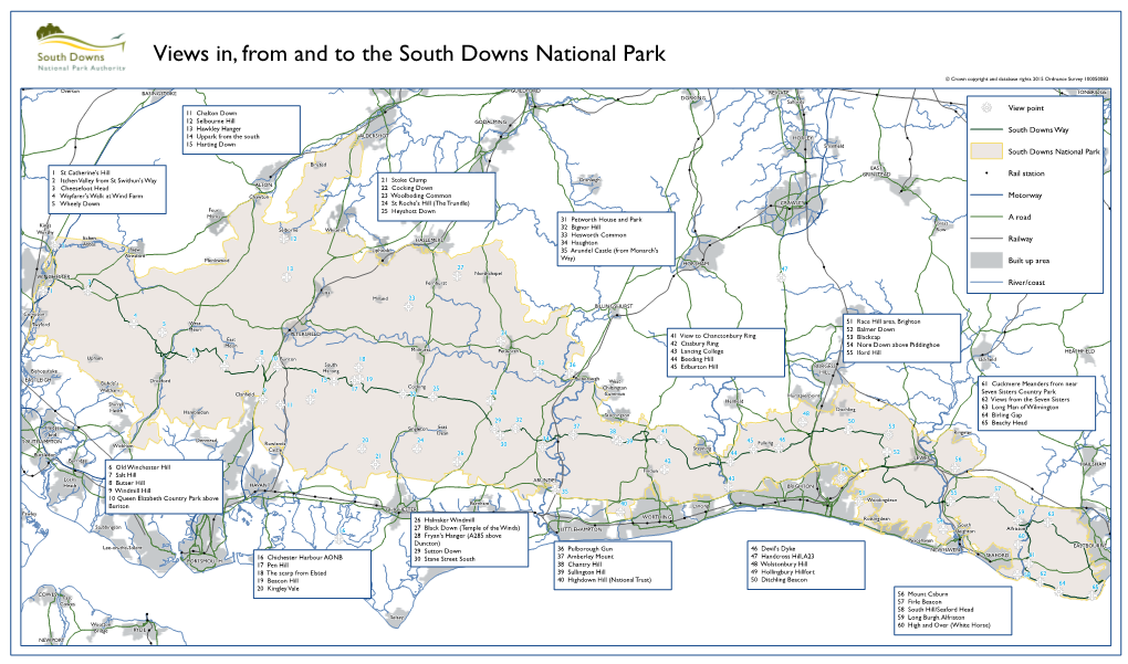 Views In, from and to the South Downs National Park