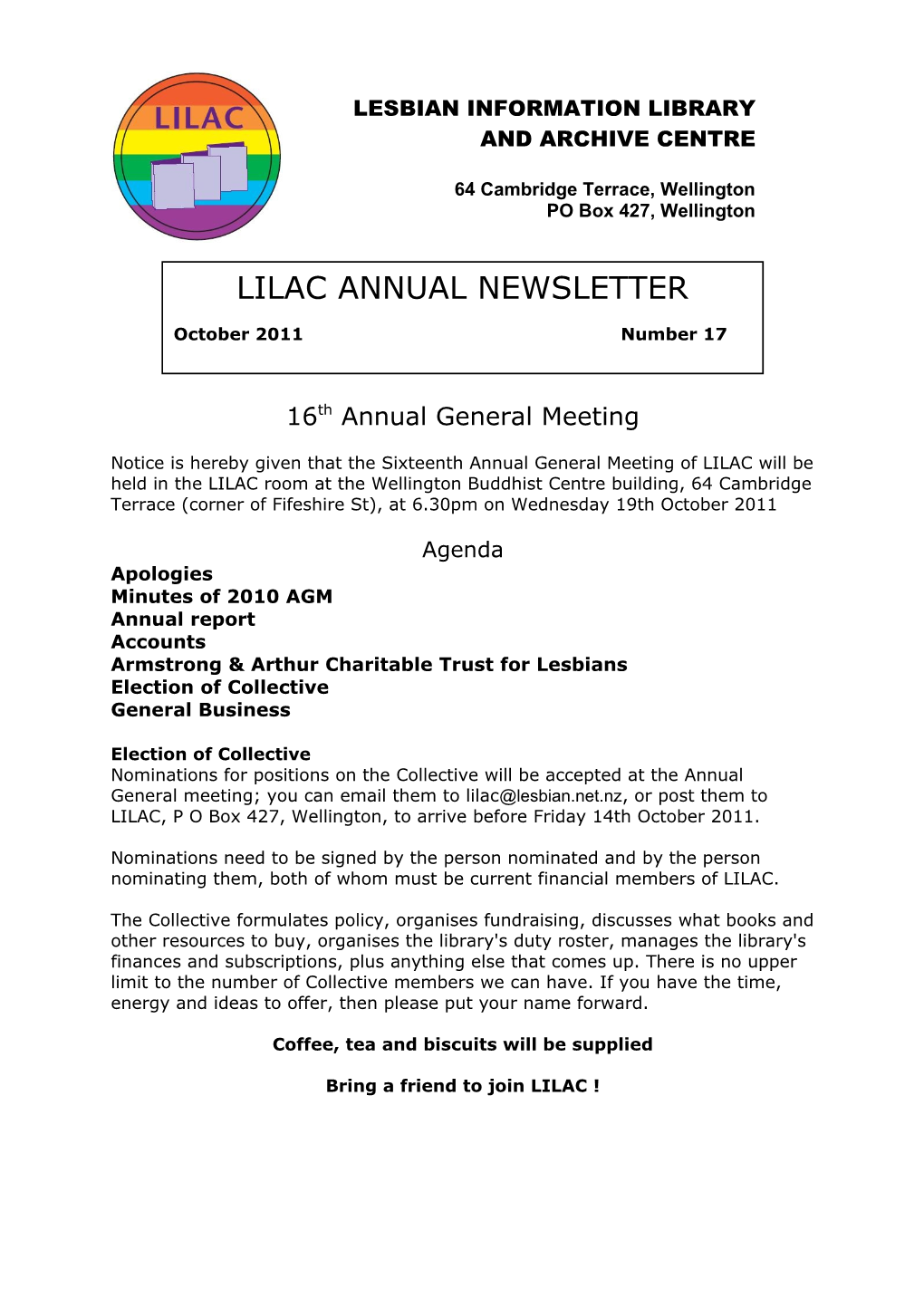 Lilac Annual Newsletter