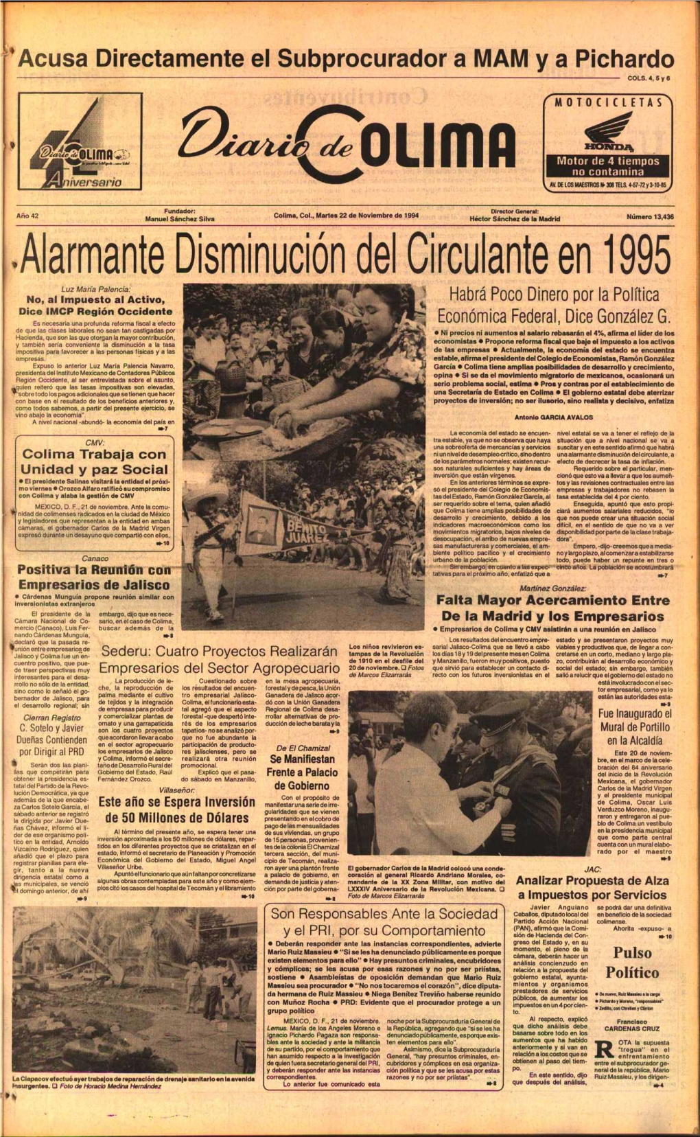 Alarmante Disminucion Del Circulante En 1995