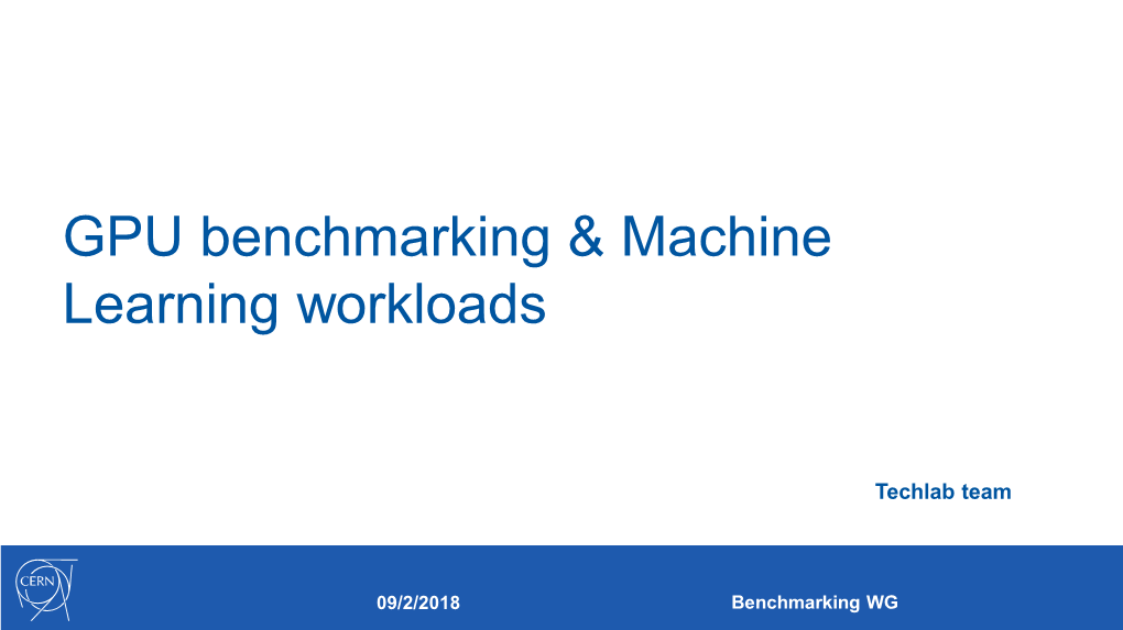 GPU Benchmarking & Machine Learning Workloads