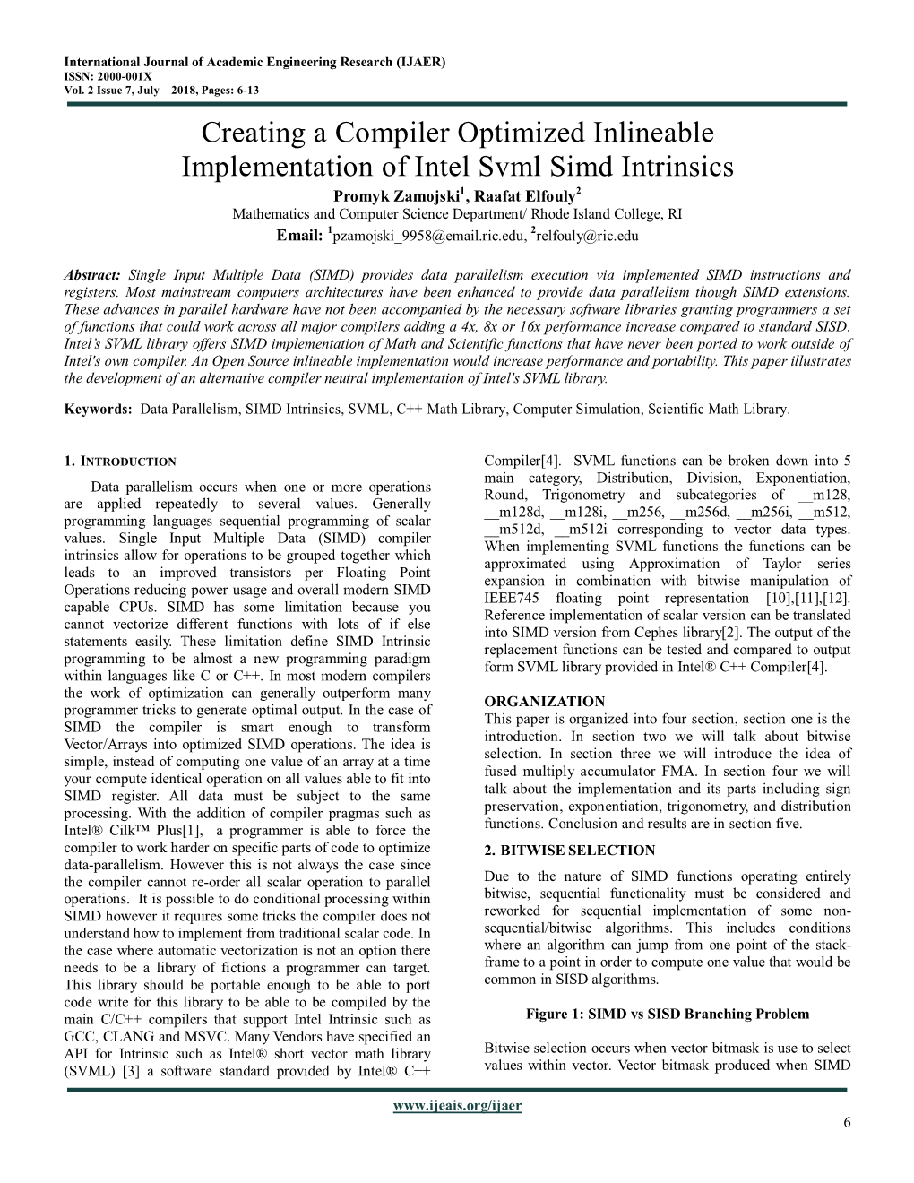 Creating a Compiler Optimized Inlineable Implementation of Intel