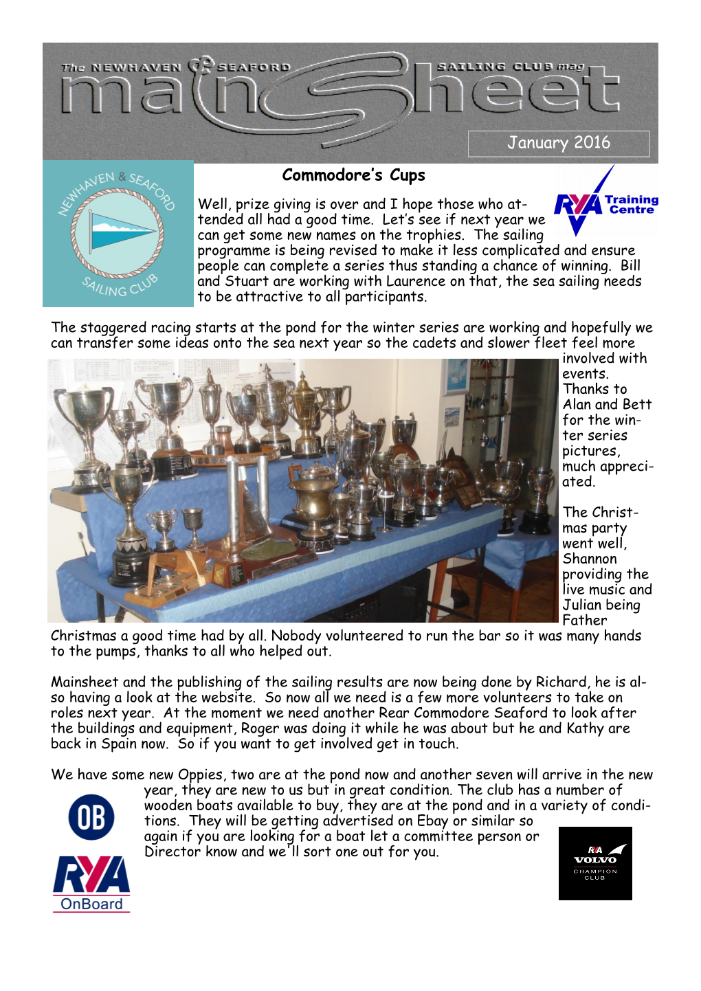 Commodore's Cups January 2016