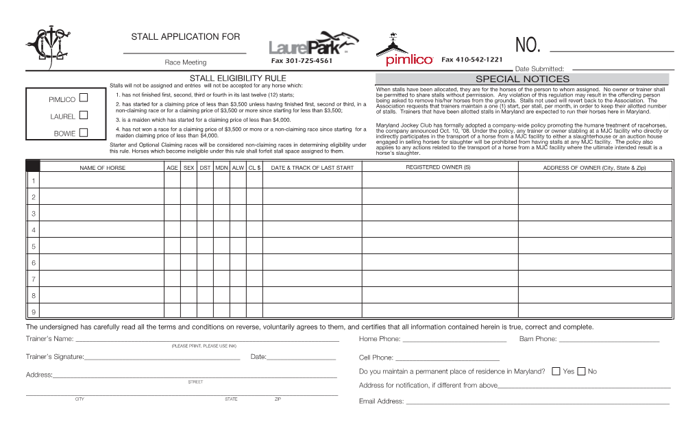 Special Notices Stall Application