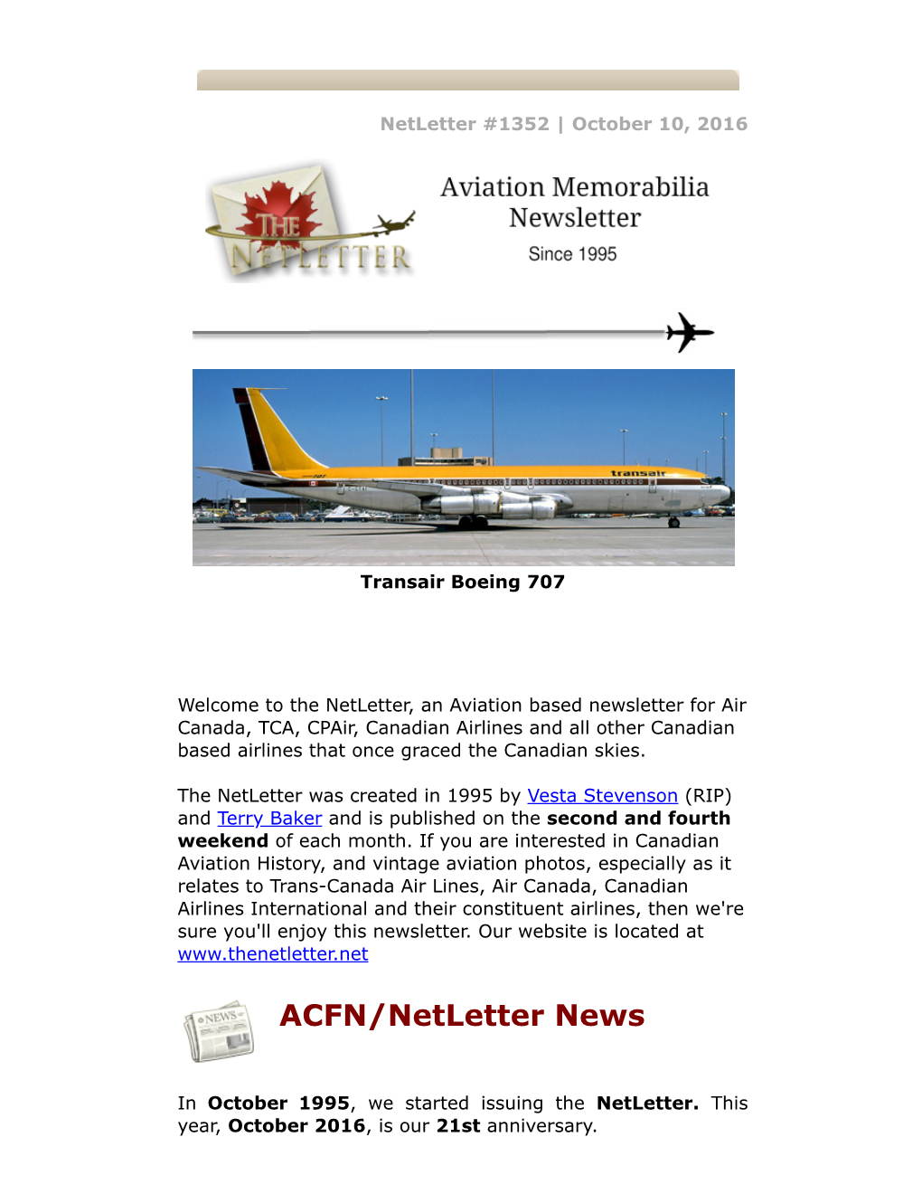 ACFN/Netletter News