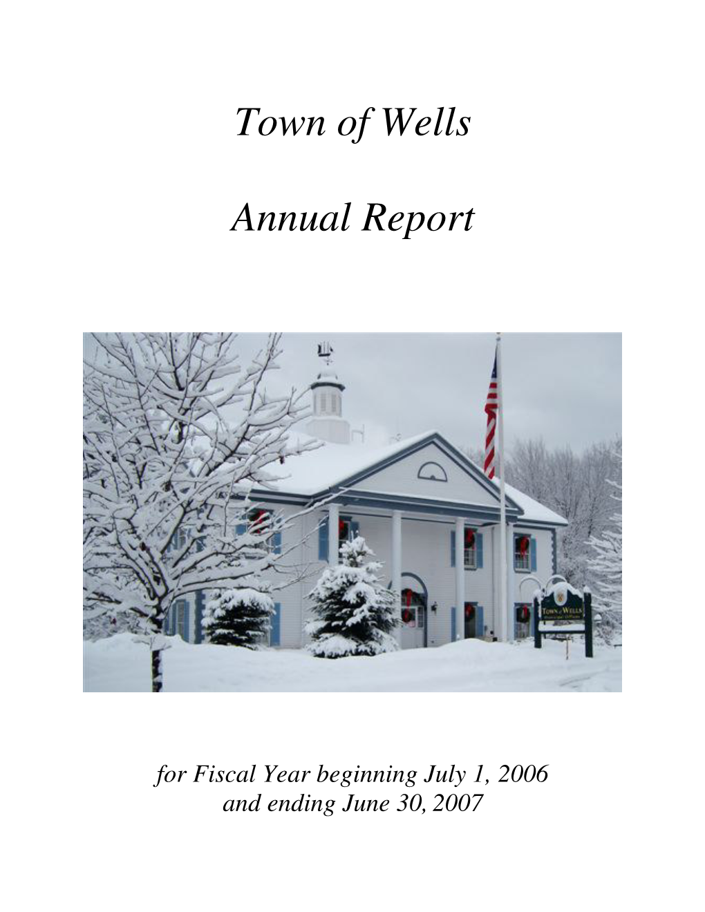 2007 Annual Town Report