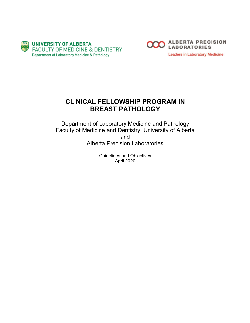 Clinical Fellowship Program in Breast Pathology