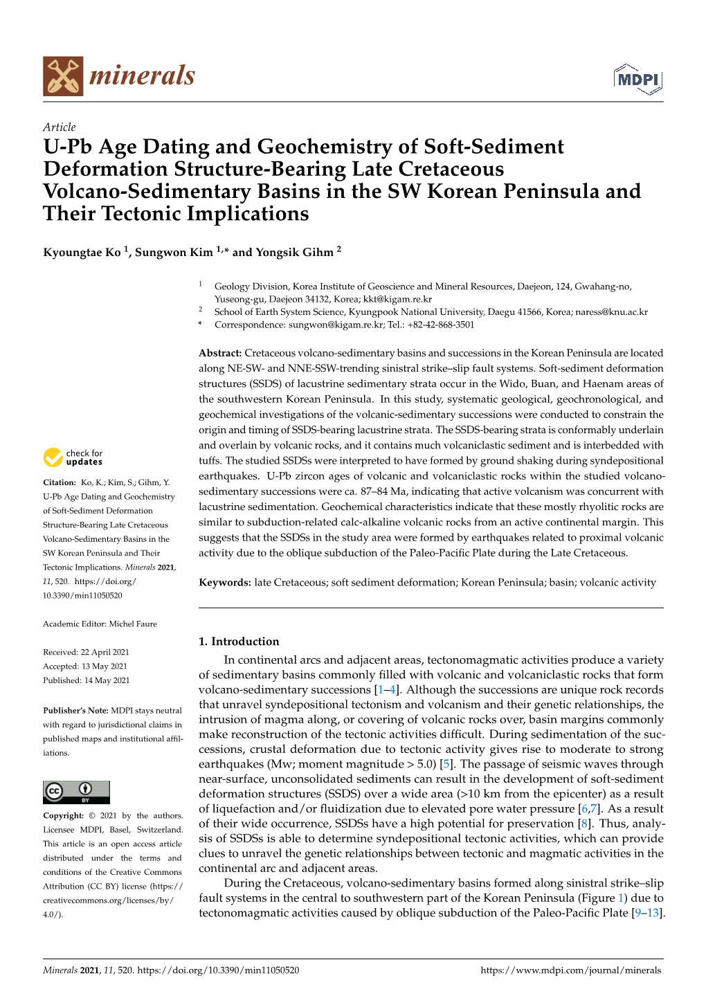 U-Pb Age Dating and Geochemistry of Soft-Sediment Deformation