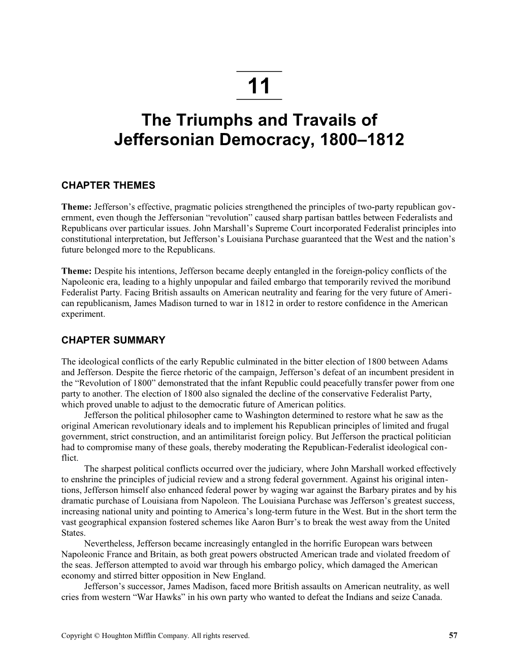 The Triumphs And Travails Of Jeffersonian Democracy, 1800-1812