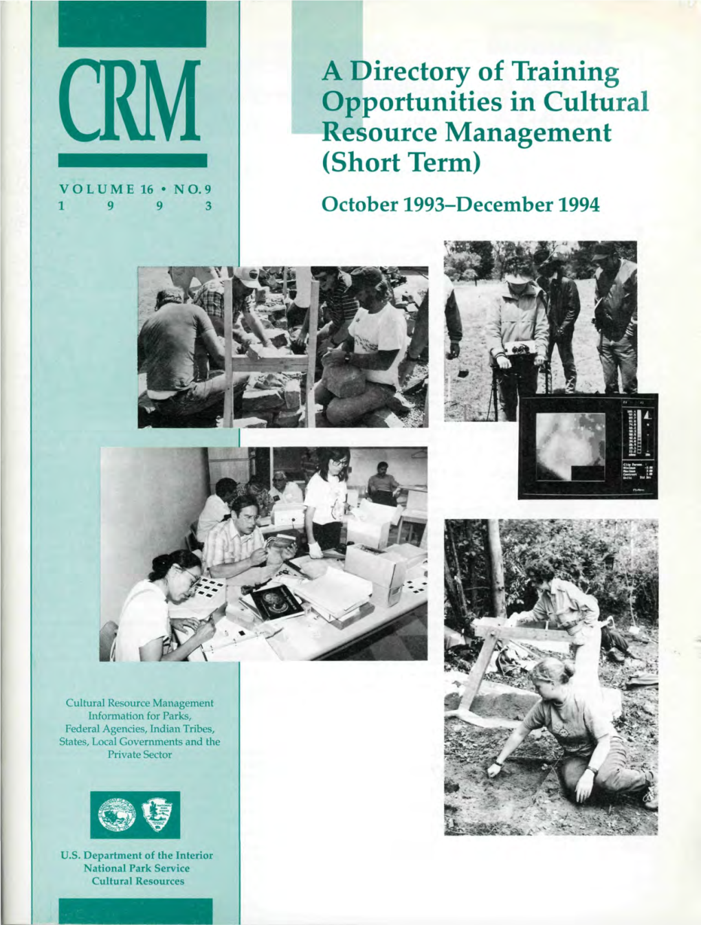 CRM Vol. 16, No. 9 Training Directory