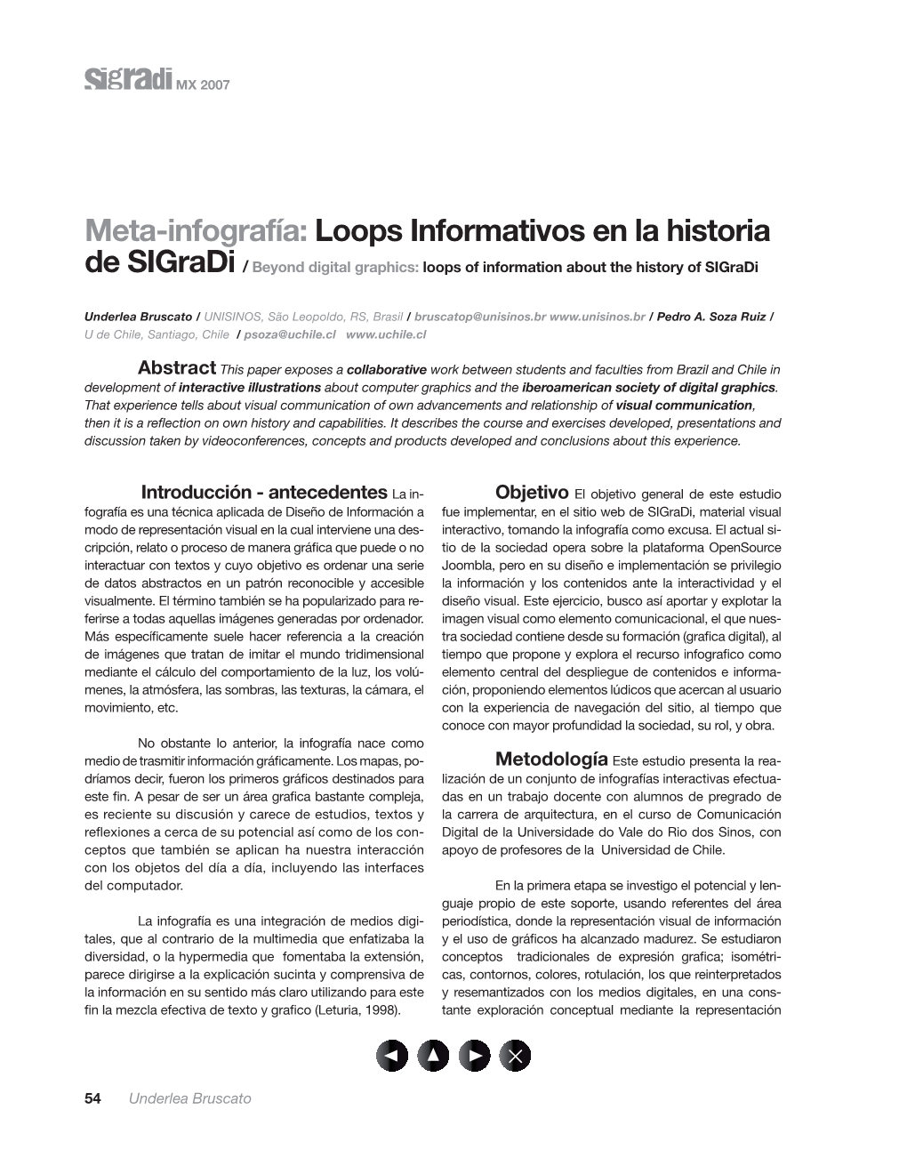 Meta-Infografía: Loops Informativos En La Historia De Sigradi / Beyond Digital Graphics: Loops of Information About the History of Sigradi