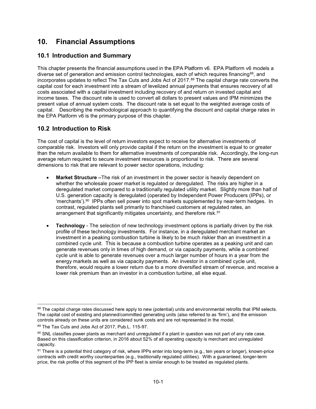 Financial Assumptions