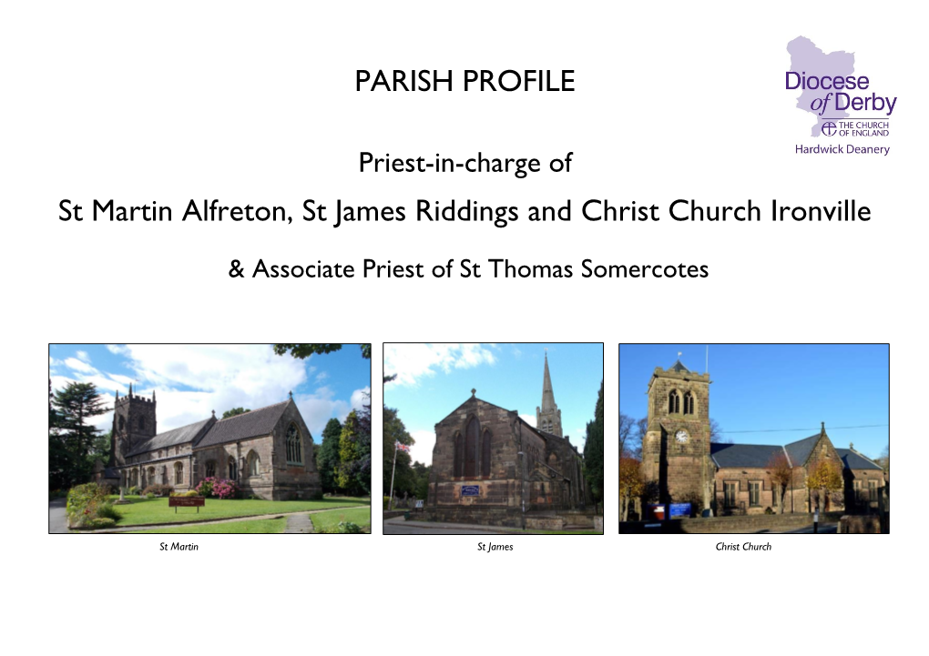 St Martin Alfreton, St James Riddings and Christ Church Ironville
