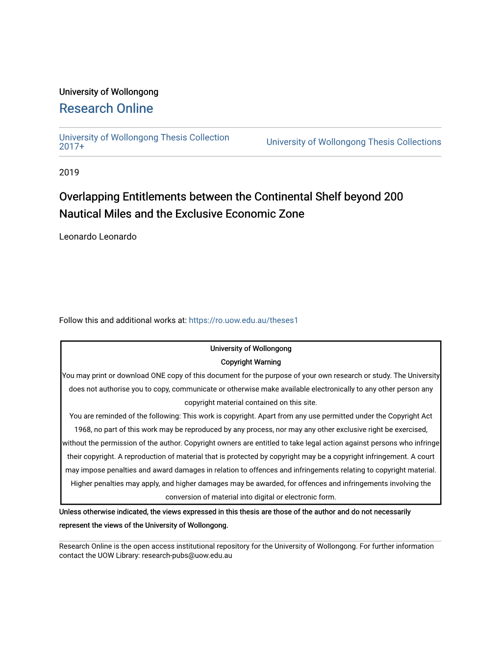 Overlapping Entitlements Between the Continental Shelf Beyond 200 Nautical Miles and the Exclusive Economic Zone