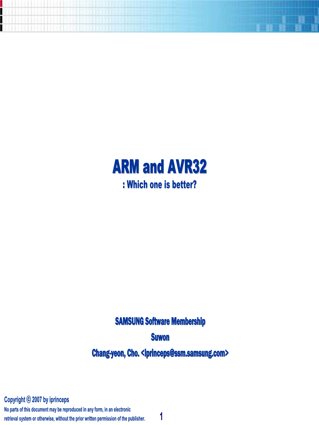 ARM and AVR32 : Which One Is Better?