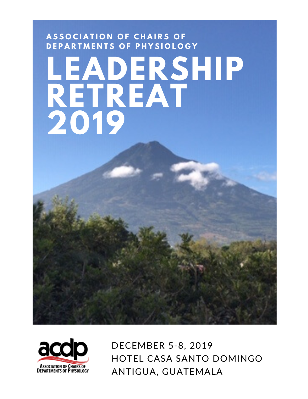 ACDP 2019 Leadership Retreat 10:15–10:30 AM COFFEE BREAK