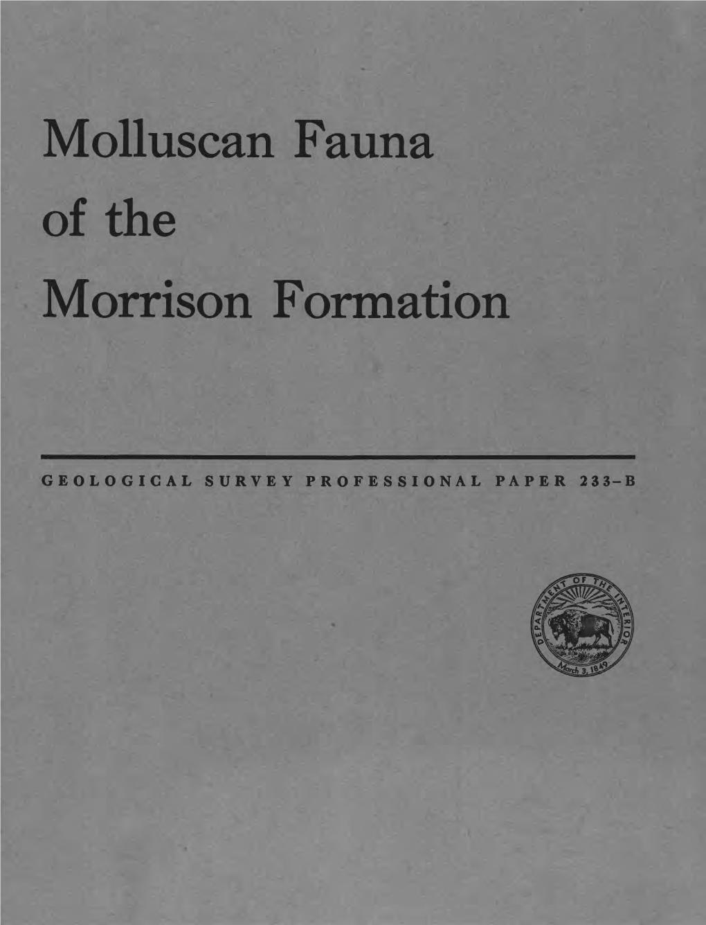 Molluscan Fauna of the Morrison Formation