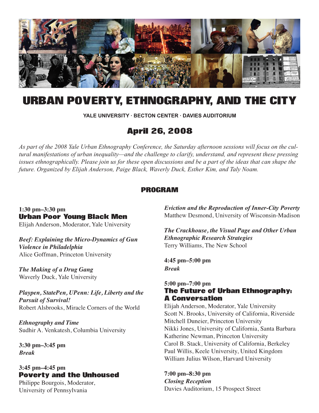 Urban Poverty, Ethnography, and the City