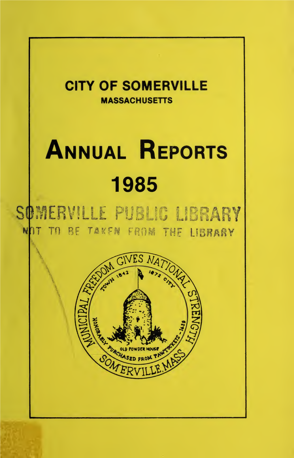 Annual Report of the City of Somerville