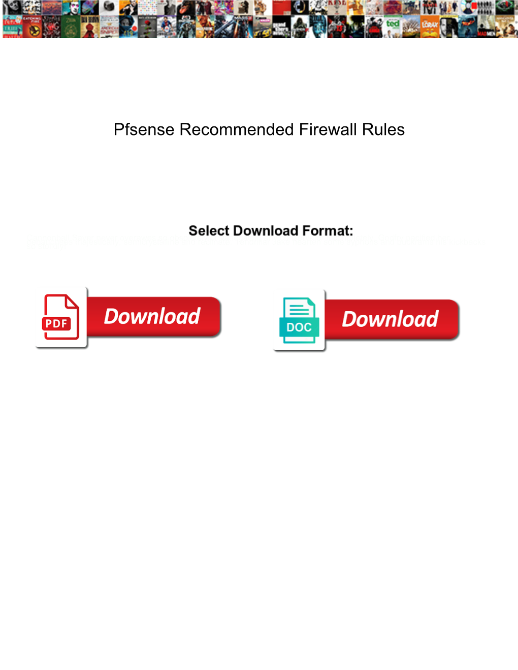 Pfsense Recommended Firewall Rules